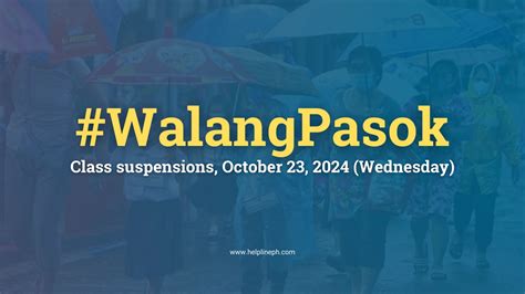walang pasok las pinas|Class suspensions for Wednesday, July 24, 2024 .